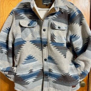 Aztec Patterned Jacket with Button Closure